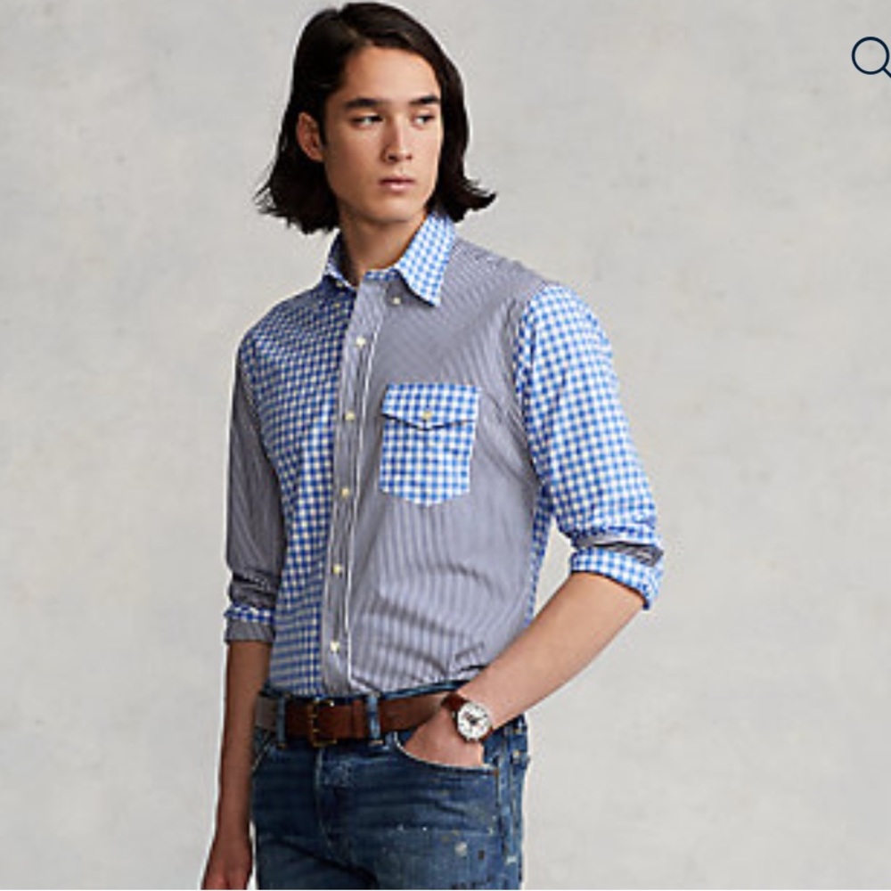 Polo Ralph Lauren Classic-Fit Button-Front Long-Sleeve Woven Fun Shirt